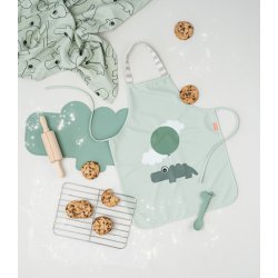 Done By Deer -  Dkkeserviet i silikone - Croco - Grn