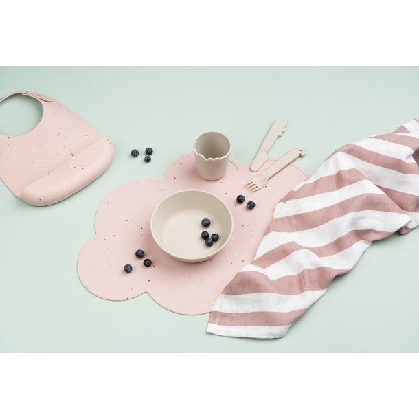 Done By Deer - Dkkeserviet i silikone - Confetti - Pudder