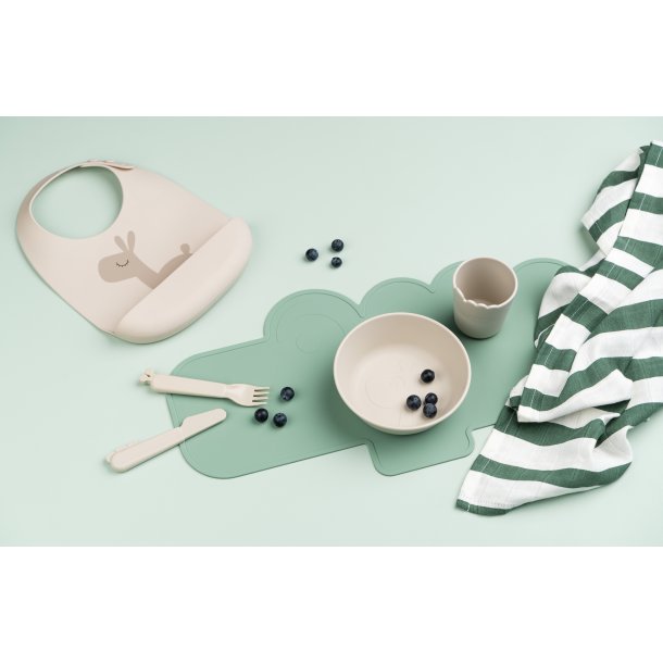 Done By Deer -  Dkkeserviet i silikone - Croco - Grn