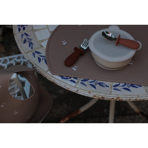 Soina Silikone Dkserviet - Cherry - Taupe
