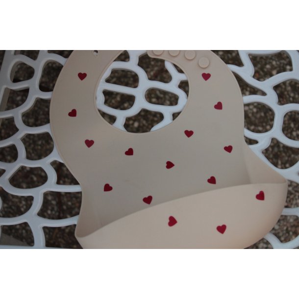 Soina - Silikone Hagesmk - Beige med hjerter 