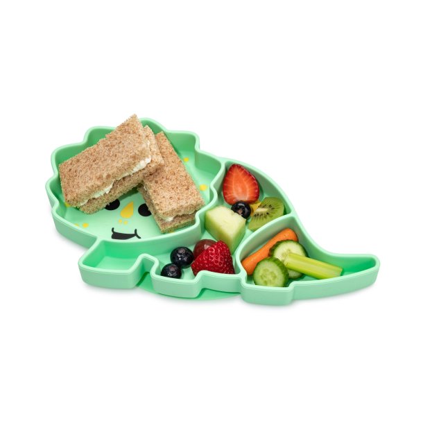 Melii Sugekop silikone tallerken - Dino 