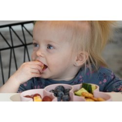 Melii Sugekop silikone tallerken - Sommerfugl