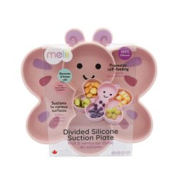 Melii Sugekop silikone tallerken - Sommerfugl