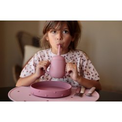 Soina - Tallerken med sugekop - Lyserd 