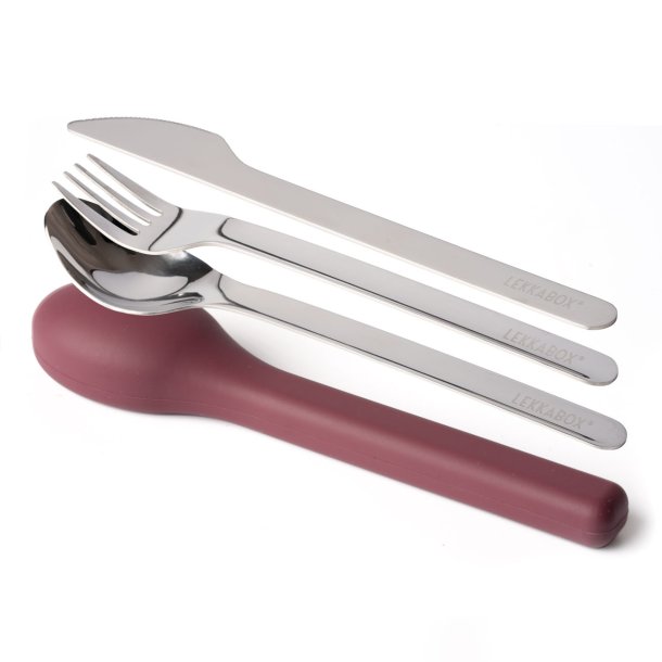 LEKKABOX - Bestik s�t m. Etui - Blomme 