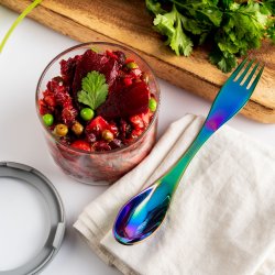 LEKKABOX - Spork 19 cm - Rustfri st�l - Rainbow 