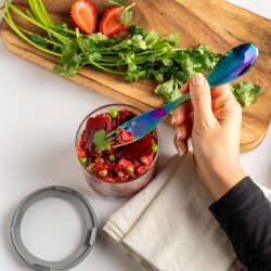 LEKKABOX - Spork 19 cm - Rustfri st�l - Rainbow 