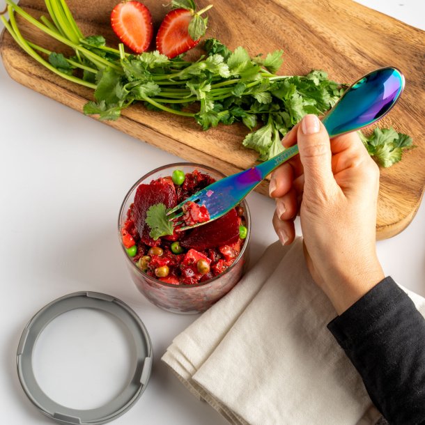 LEKKABOX - Spork 19 cm - Rustfri st�l - Rainbow 