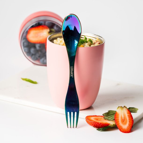 LEKKABOX - Spork 19 cm - Rustfri st�l - Rainbow 