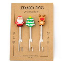 LEKKABOX Madspyd/Gafler - Jul - 3 stk. 