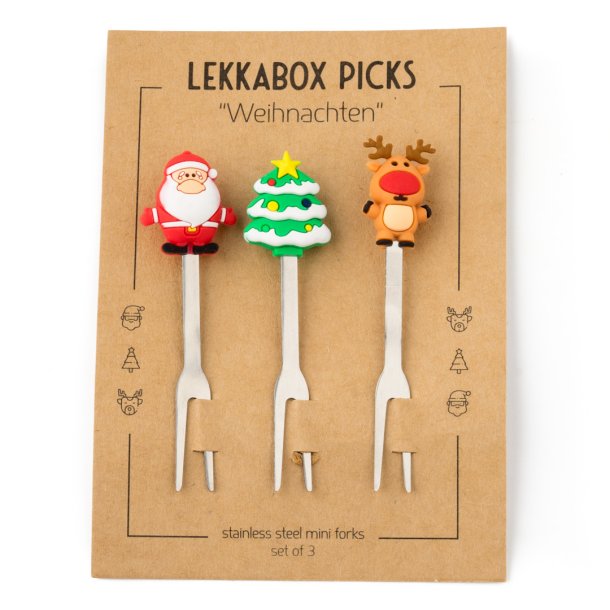 LEKKABOX Madspyd/Gafler - Jul - 3 stk. 