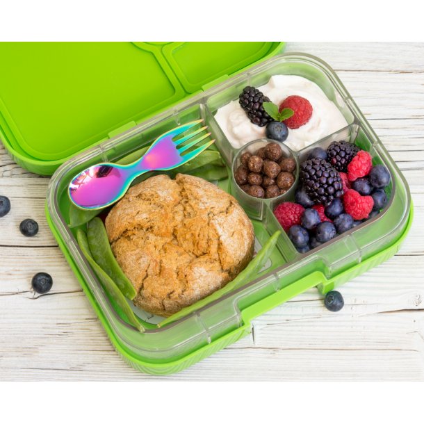 LEKKABOX Ske/gaffel - Rustfri stl - Rainbow 