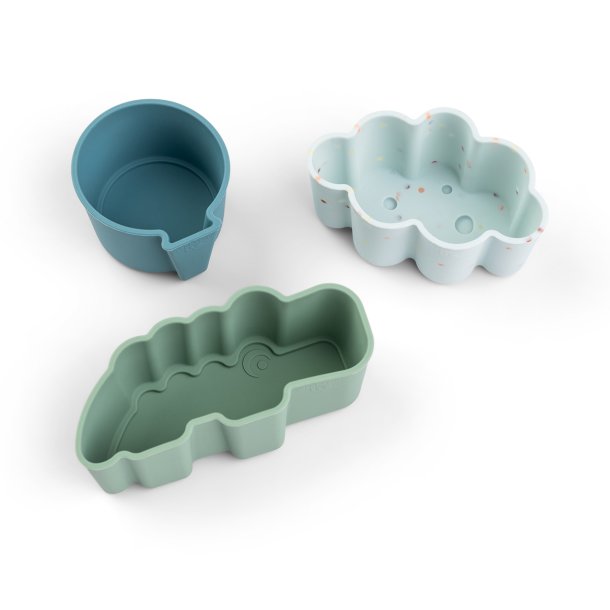 Done By Deer - Silikoneforme 3 stk. Happy clouds Bl