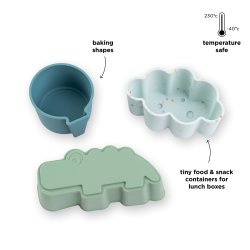 Done By Deer - Silikoneforme 3 stk. Happy clouds Bl