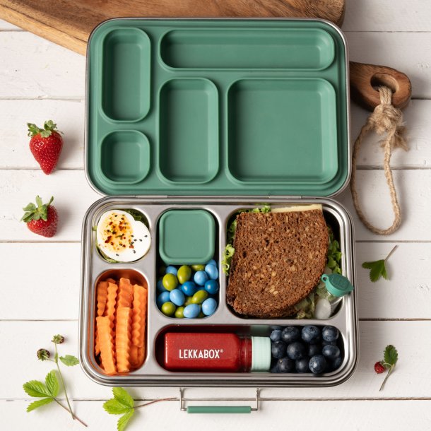 LEKKABOX Mini Dip Container - 2 stk. - Rustfrit st�l - Forest