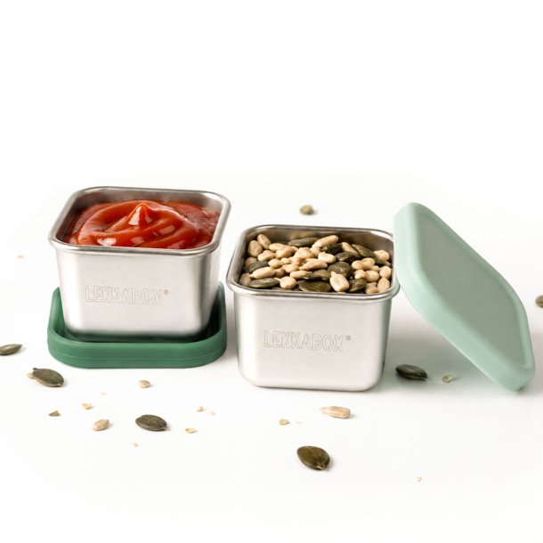 LEKKABOX Mini Dip Container - 2 stk. - Rustfrit st�l - Forest