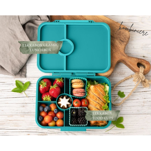 LEKKABOX Firkantet Forme - 4 stk. - Ocean 