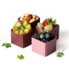 LEKKABOX Cups Firkantet Forme - 4 stk. - Blomme 