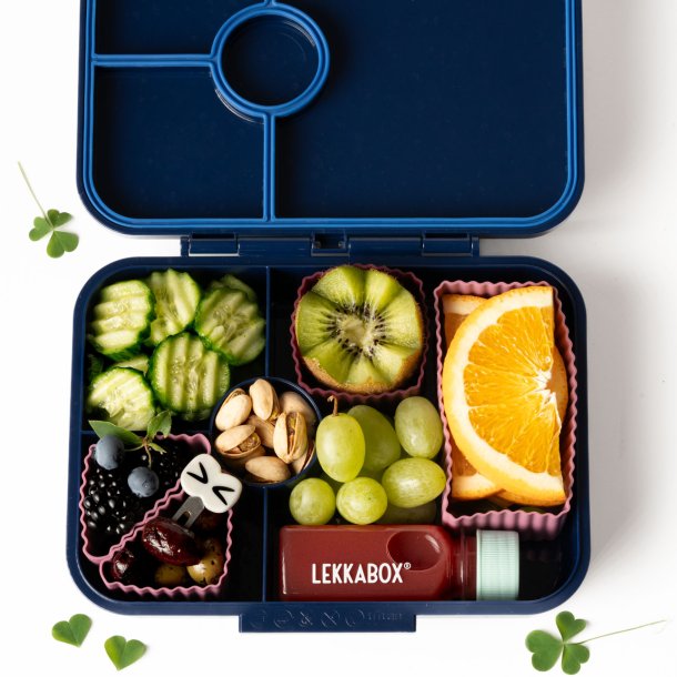 LEKKABOX Cups Firkantet Forme - 4 stk. - Blomme 