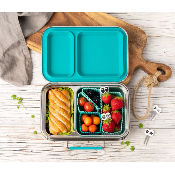 LEKKABOX Firkantet Forme - 4 stk. - Ocean 