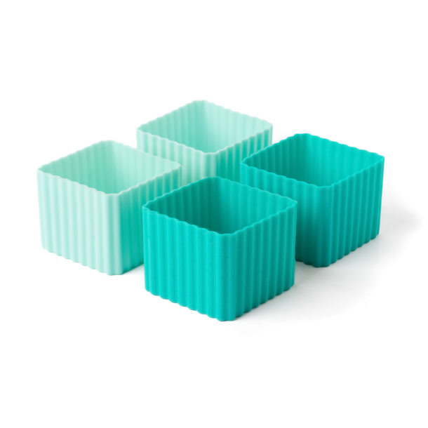 LEKKABOX Firkantet Forme - 4 stk. - Ocean 