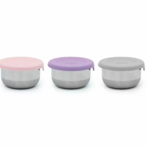 Melii - Mini dip beholder - 2 stk. Rustfri st�l - Lyser�d/lilla 