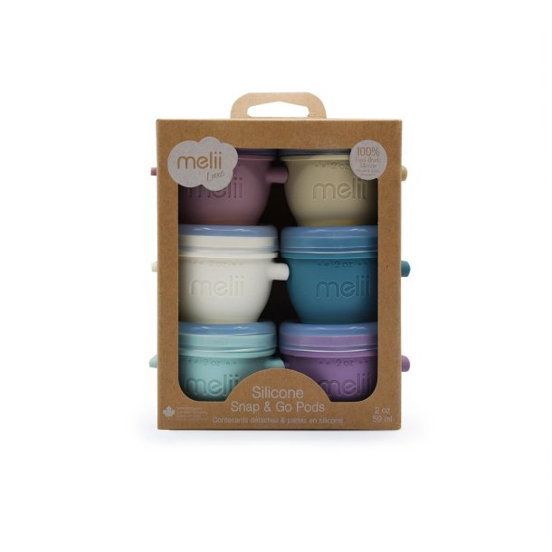 Melii Snap &amp; Co Cups/Pods - Silikone - 59 ml - Luxe (6 stk.)