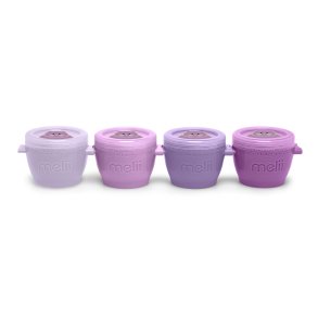 Melii Snap & Co Cups/Pods - Kat print - Lilla - 118 ml (4 stk)