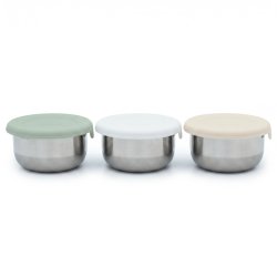 Melii - Mini dip beholder - 2 stk. Rustfri st�l - Salvie elfenben 