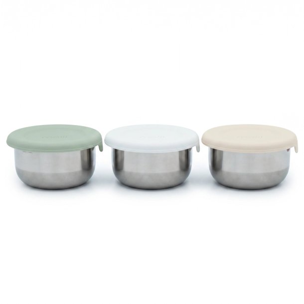 Melii - Mini dip beholder - 2 stk. Rustfri st�l - Salvie elfenben 