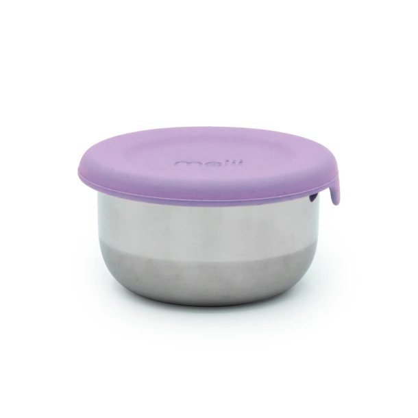 Melii - Mini dip beholder - 2 stk. Rustfri st�l - Lyser�d/lilla 