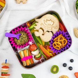 Lunch Punch silikone forme - 3 stk. Pink/Lilla 