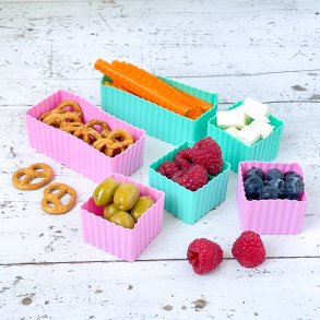 Yumbox Bento Cubes - 6 stk Pink/Aqua
