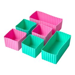 Yumbox Bento Cubes - 6 stk Pink/Aqua