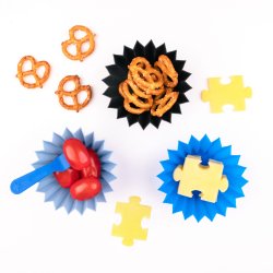 Lunch Punch silikone forme - 3 stk. bl/sort 