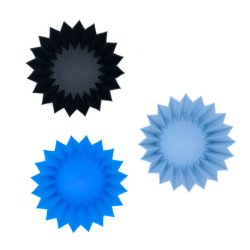 Lunch Punch silikone forme - 3 stk. bl/sort 