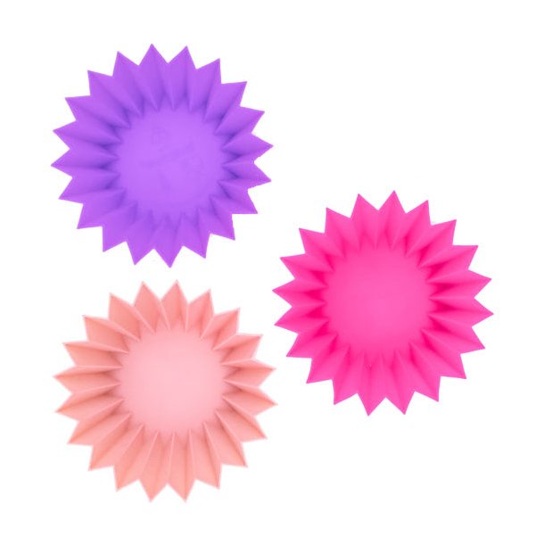 Lunch Punch silikone forme - 3 stk. Pink/Lilla 