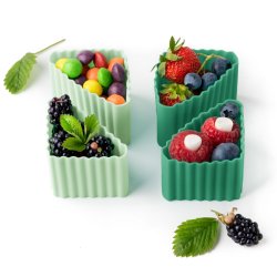 LEKKABOX Trekant forme - 4 stk. - Forest 