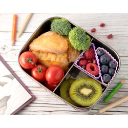 LEKKABOX Trekant forme - 4 stk. Lyserd/Lilla 