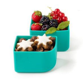 LEKKABOX Bento Silicone Cups - 2 Stk. - Petrol 
