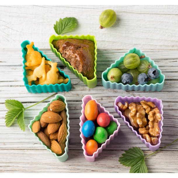 LEKKABOX Trekant forme - 4 stk. - Ocean 