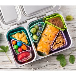 LEKKABOX Trekant forme - 4 stk. - Ocean 