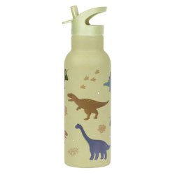 A Little Lovely Company - XL Drikkeflaske Rustfri St�l - 500 ml - Dinosaur 