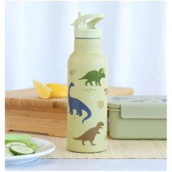 A Little Lovely Company - XL Drikkeflaske Rustfri St�l - 500 ml - Dinosaur 