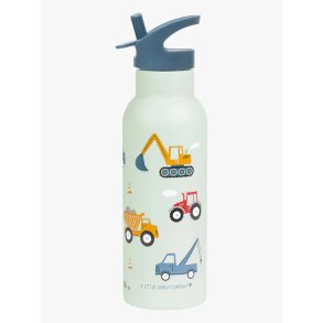 A Little Lovely Company - XL Drikkeflaske Rustfri St�l - 500 ml - Vehicles