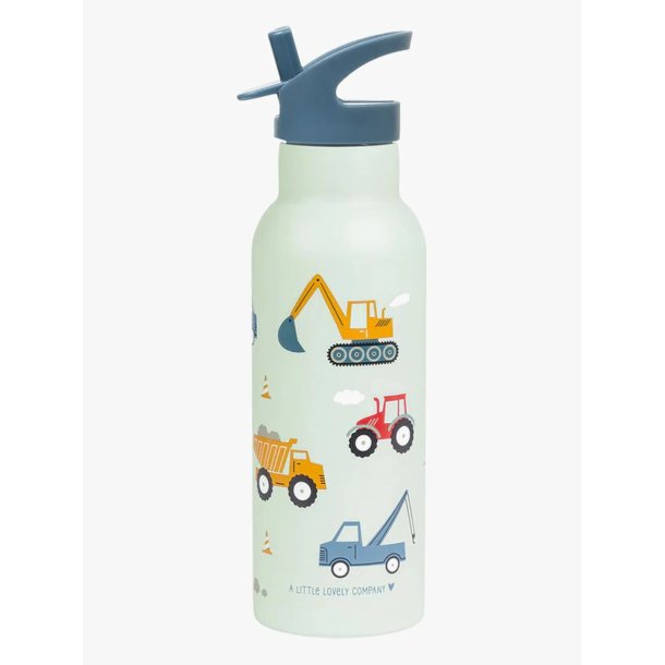 A Little Lovely Company - XL Drikkeflaske Rustfri St�l - 500 ml - Vehicles