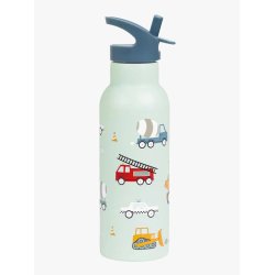 A Little Lovely Company - XL Drikkeflaske Rustfri St�l - 500 ml - Vehicles