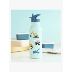 A Little Lovely Company - XL Drikkeflaske Rustfri St�l - 500 ml - Vehicles