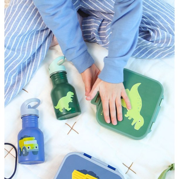 A Little Lovely Company - Drikkeflaske Rustfri St�l - 350 ml - Dinosaur 